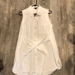 Velvet Heart cotton sleeveless white tunic